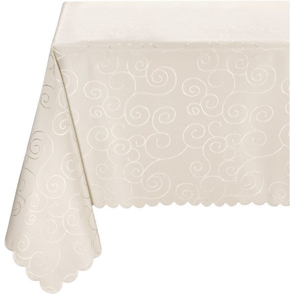 Beautex Tischdecke Damast Ornamente bügelfrei fleckenabweisend pflegeleichte Tischwäsche (1-tlg), Lotuseffekt, Formstabil, Strapazierfähig, Eleganter Glanz, Kni