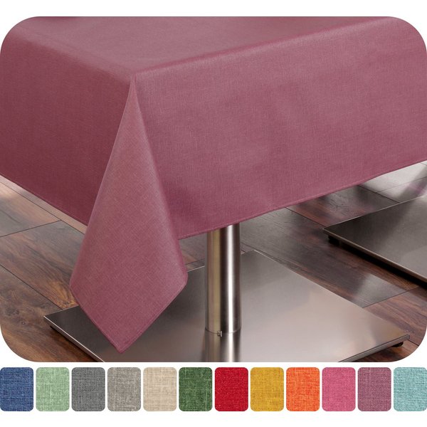 Beautex Tischdecke Leinenoptik wasserabweisend, fleckabweisend und pflegeleicht (1-tlg), Hochwertiger Saum, waschbar bis 40°C, 70% Baumwolle, 30% Polyester