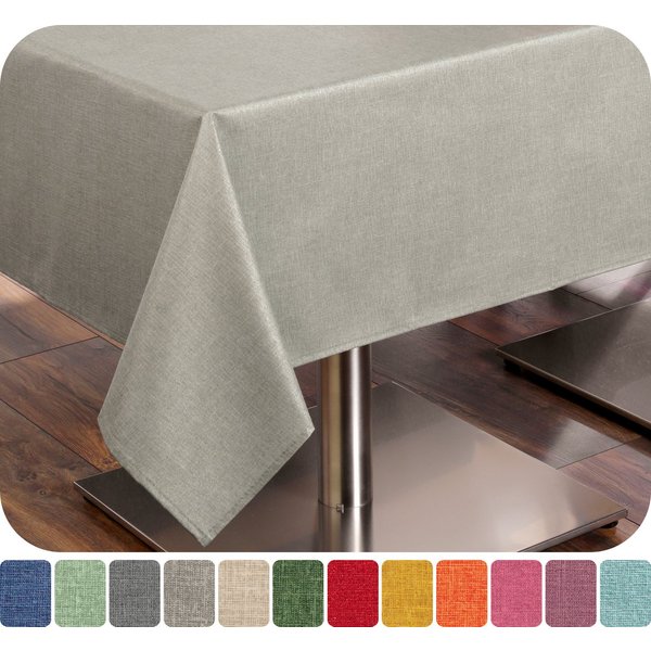 Beautex Tischdecke Leinenoptik wasserabweisend, fleckabweisend und pflegeleicht (1-tlg), Hochwertiger Saum, waschbar bis 40°C, 70% Baumwolle, 30% Polyester