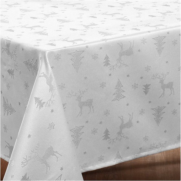 Beautex Tischdecke Lurex Tischdecke Weihnachten, Silber Gold glänzend, Weihnachtstisch (1-tlg)