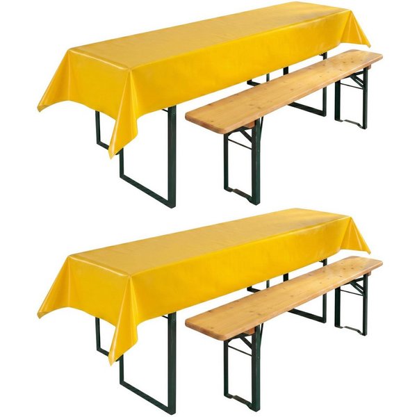 Beautex Tischdecke, Partytischdecke, für Biertischgarnituren, 100x250cm, viele Farben (2-tlg), wasserabweisend, abwaschbar, lebensmittelecht, strapazierfähig