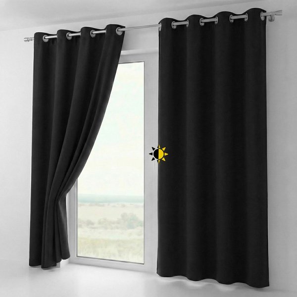 Beautex Verdunkelungsvorhang mit Ösen Vorhang, Gardine blickdicht abdunkelnd (1 St), Ösen, verdunkelnd, Blackout, blickdicht, waschbar, Ösenaufhängung, Farbwahl