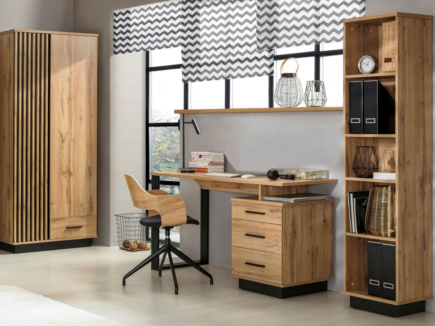 Beautysofa Bücherregal LAMELO mit 5 offenen Fächern, Standregal, mit der Möglichkeit zum Aufhängen – Bild 2 von 5