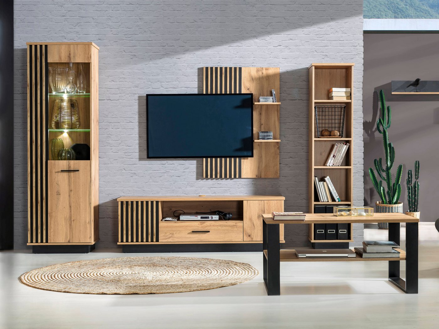 Beautysofa Bücherregal LAMELO mit 5 offenen Fächern, Standregal, mit der Möglichkeit zum Aufhängen – Bild 5 von 5