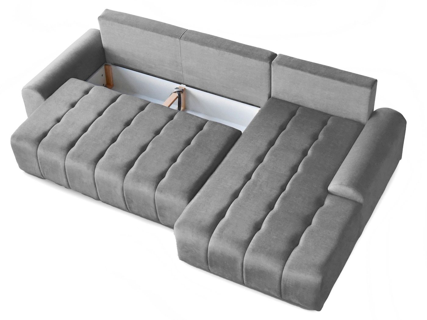 Beautysofa Ecksofa COSTA mit Schlaffunktion & Bettkasten, Liegefläche: 128 × 234 cm, modernes Design – Bild 3 von 5