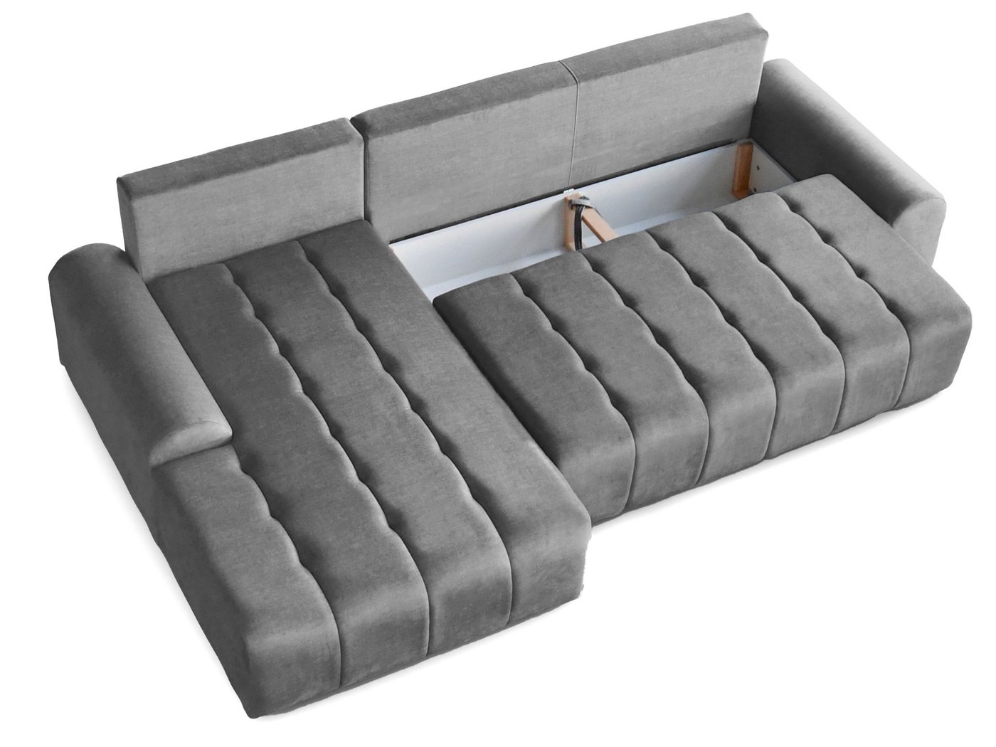 Beautysofa Ecksofa COSTA mit Schlaffunktion & Bettkasten, Liegefläche: 128 × 234 cm, modernes Design – Bild 3 von 5