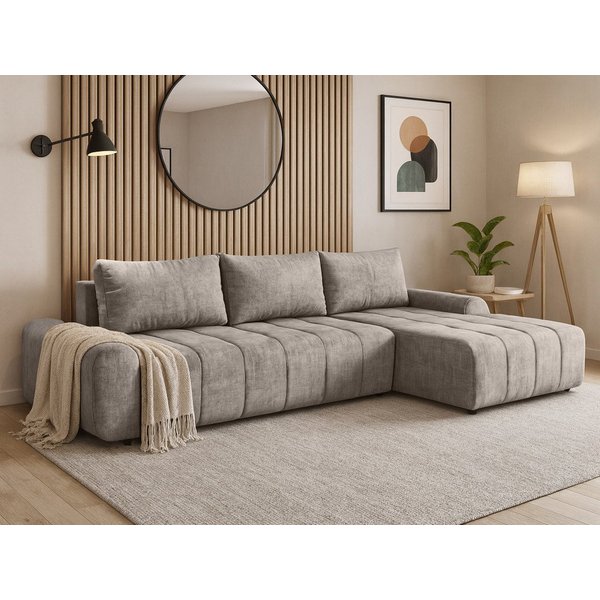 Beautysofa Ecksofa COSTA mit Schlaffunktion & Bettkasten, Liegefläche: 128 × 234 cm, modernes Design
