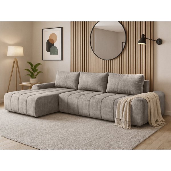 Beautysofa Ecksofa COSTA mit Schlaffunktion & Bettkasten, Liegefläche: 128 × 234 cm, modernes Design