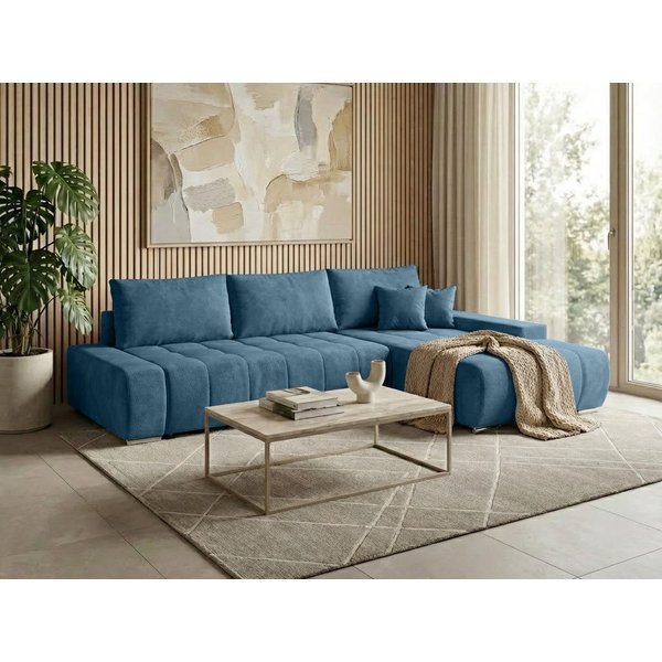 Beautysofa Ecksofa Draco L mit Schlaffunktion, in pflegeleichten Stoffen, Bettkasten