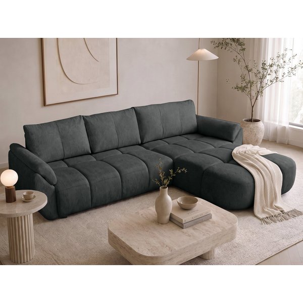 Beautysofa Ecksofa MASSIMO L-Form mit universelle Ottomane, Schlaffunktion, Bettkasten, Schlaffläche: 140 × 236 cm