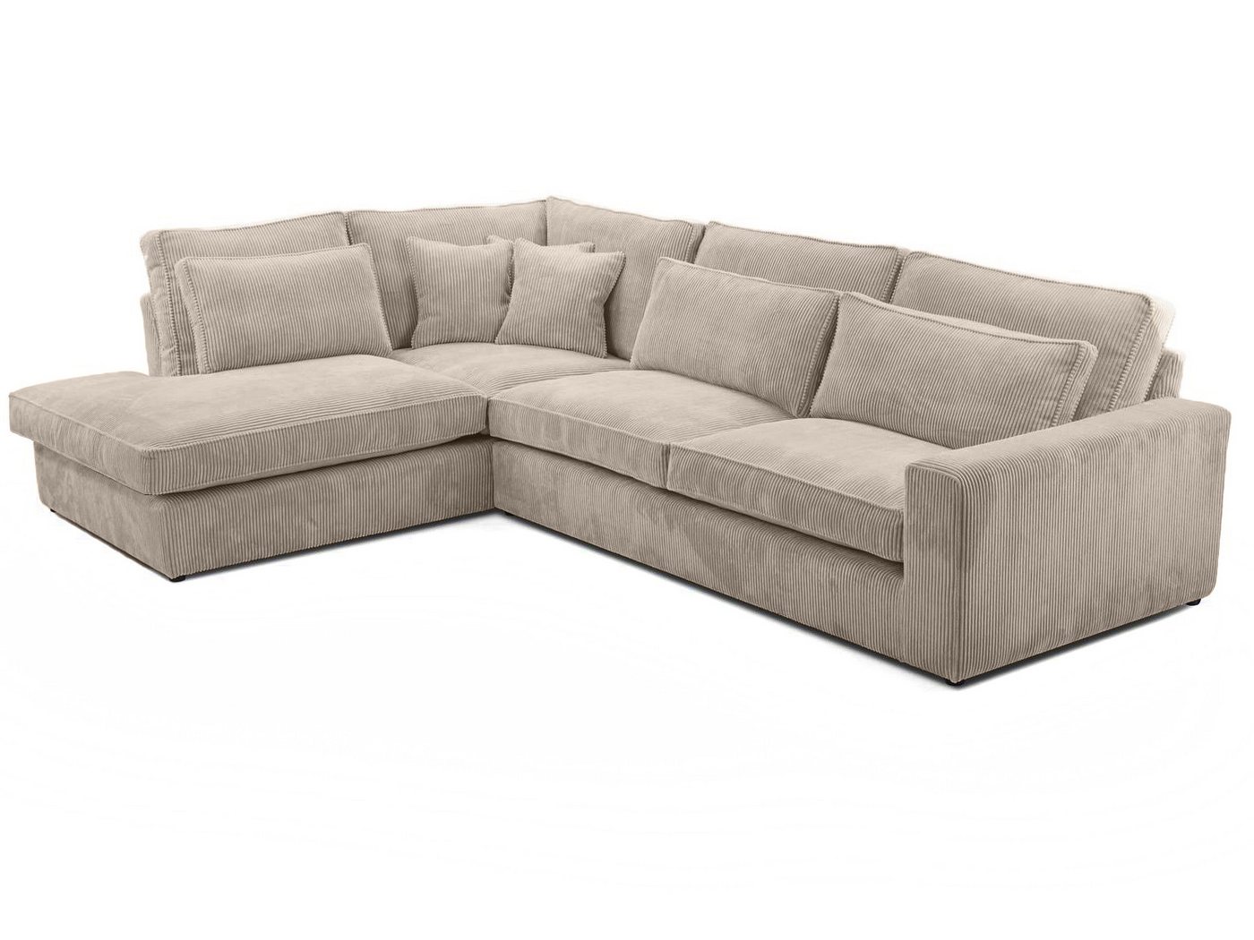 Beautysofa Ecksofa mit dekorativen Kissen PARMA, im modernes Design, klassische Polsterecke inklusive Wellenfedern, Ottomane links oder rechts wählbar – Bild 3 von 5