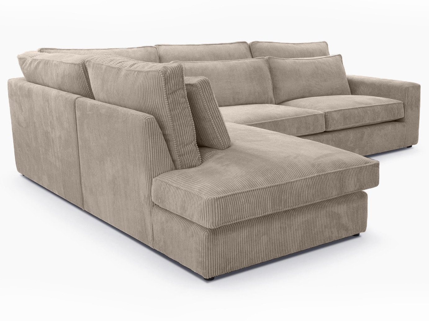 Beautysofa Ecksofa mit dekorativen Kissen PARMA, im modernes Design, klassische Polsterecke inklusive Wellenfedern, Ottomane links oder rechts wählbar – Bild 4 von 5