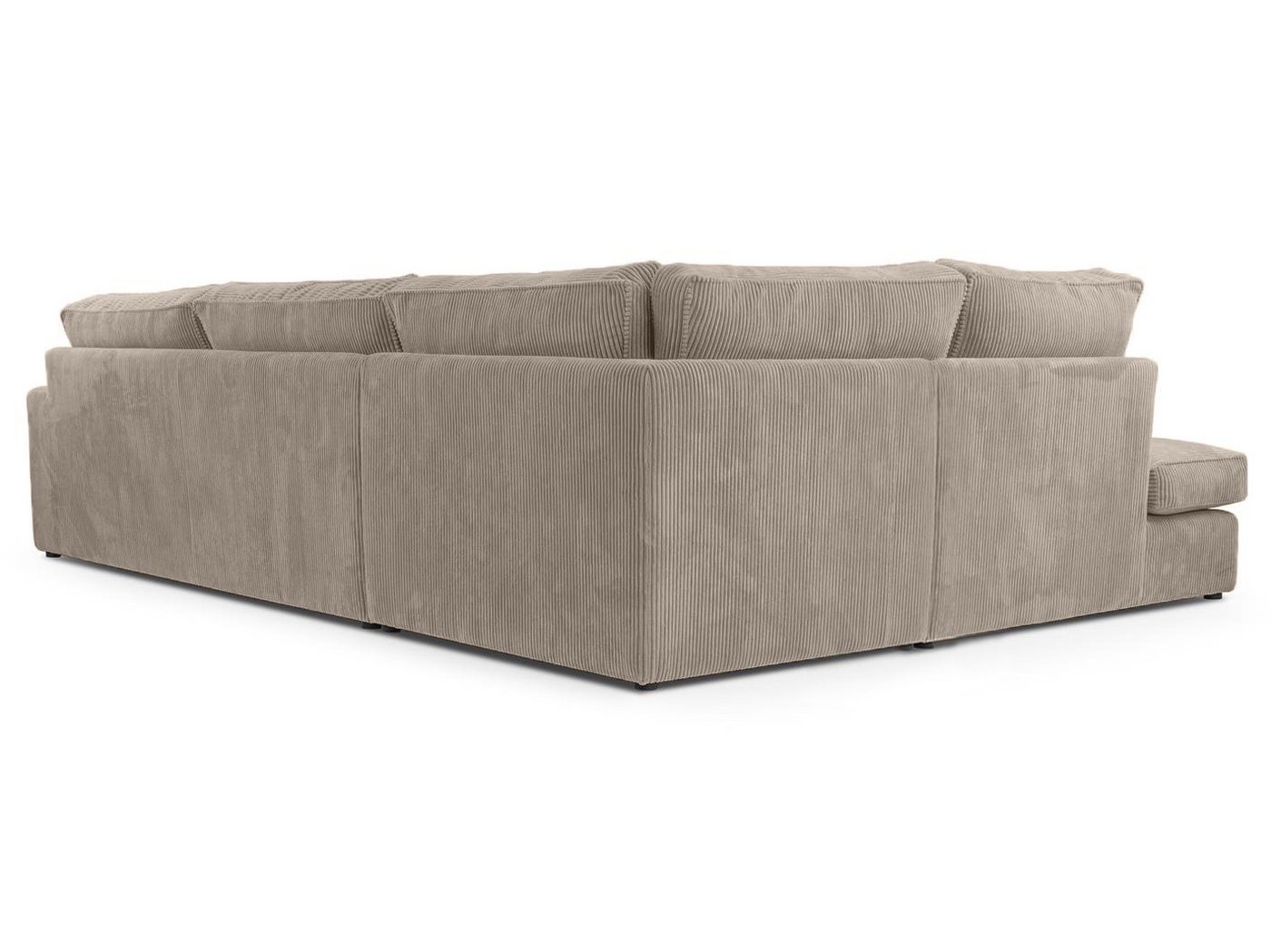 Beautysofa Ecksofa mit dekorativen Kissen PARMA, im modernes Design, klassische Polsterecke inklusive Wellenfedern, Ottomane links oder rechts wählbar – Bild 5 von 5