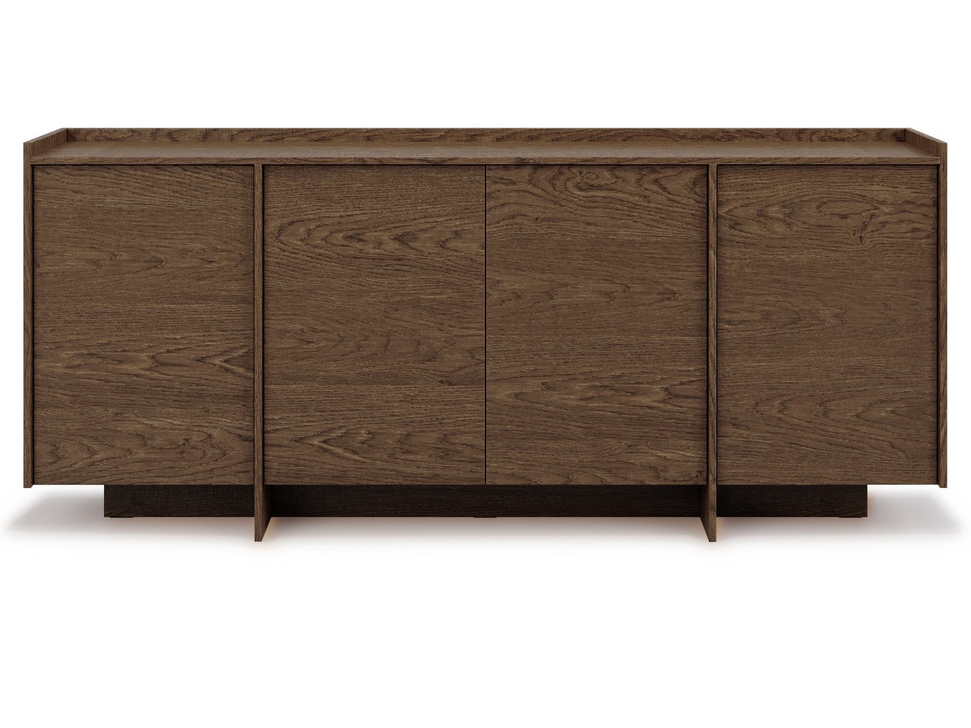 Beautysofa Kommode JUNI 200 cm im Japandi-Stil (Sideboard grifflos, 4 Türen, Push-to-Open), Design Kommode für Wohnzimmer & Schlafzimmer – Bild 2 von 5