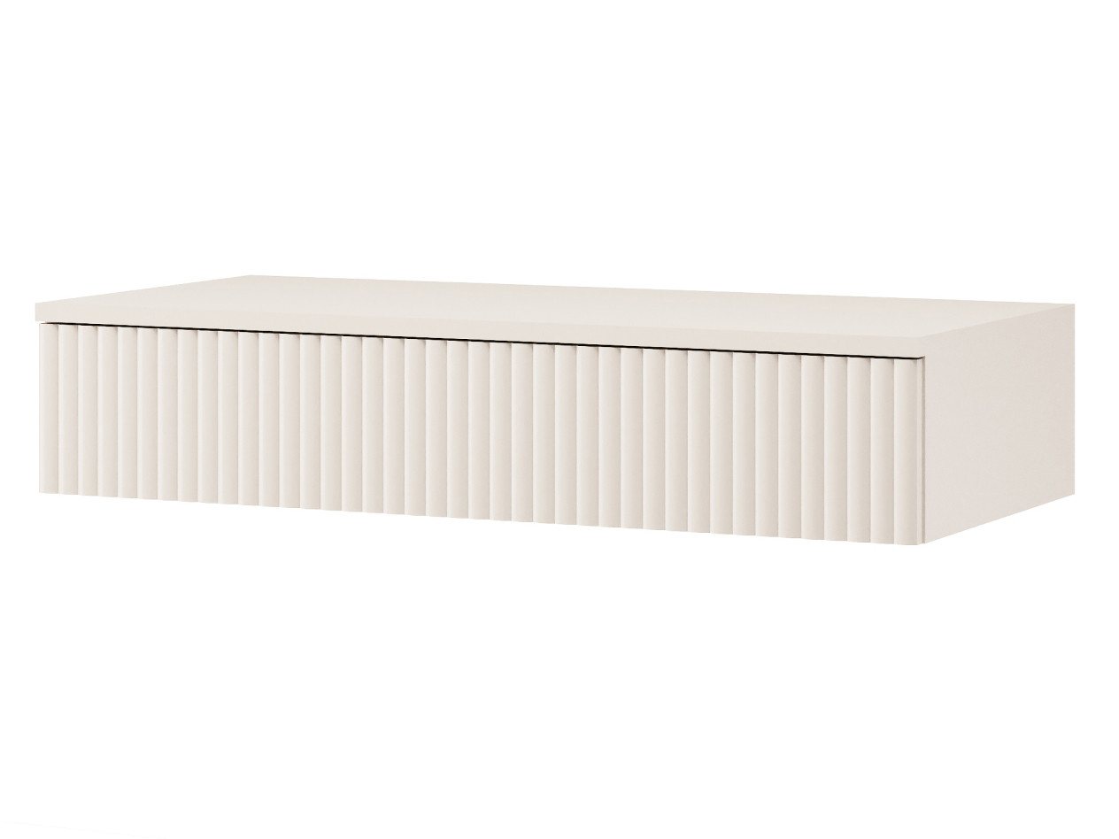 Beautysofa Konsolentisch Soft Hängend, Rillenfronten & Push-to-Open-System (mit Eine Schublade, In der trendigen Farbe Kaschmir), Breite: 80 cm – Bild 2 von 5