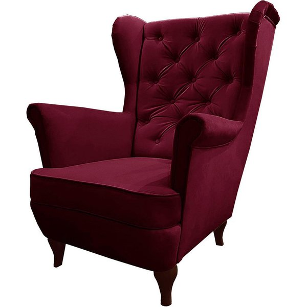 Beautysofa Ohrensessel Sessel FALCO Chesterfield Wohnzimmersessel Fernsehsessel