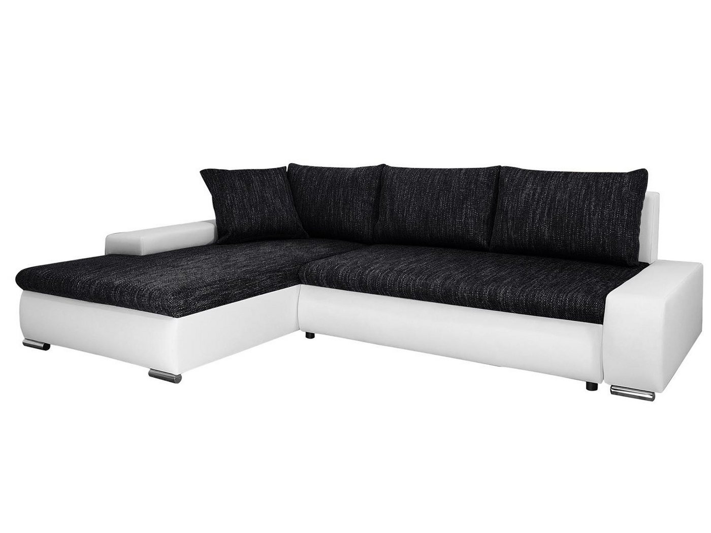 Beautysofa Polsterecke mit Schlaffunktion Teo L, L-Form Ecke Sofa Relaxcouch, Polsterecke mit Schlaffunktion Bettkasten, stilvoll Wohnzimmersofa aus Webstoff un – Bild 2 von 5