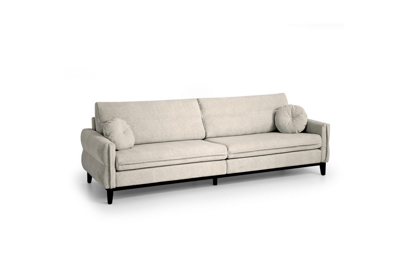 Beautysofa Polstergarnitur BELWEDER, (Velours oder Bouclé-Stoff, hoher Komfort, zeitloses Design), Sitzgruppe 3-Sitzer, 2-Sitzer & Sessel – Bild 3 von 5