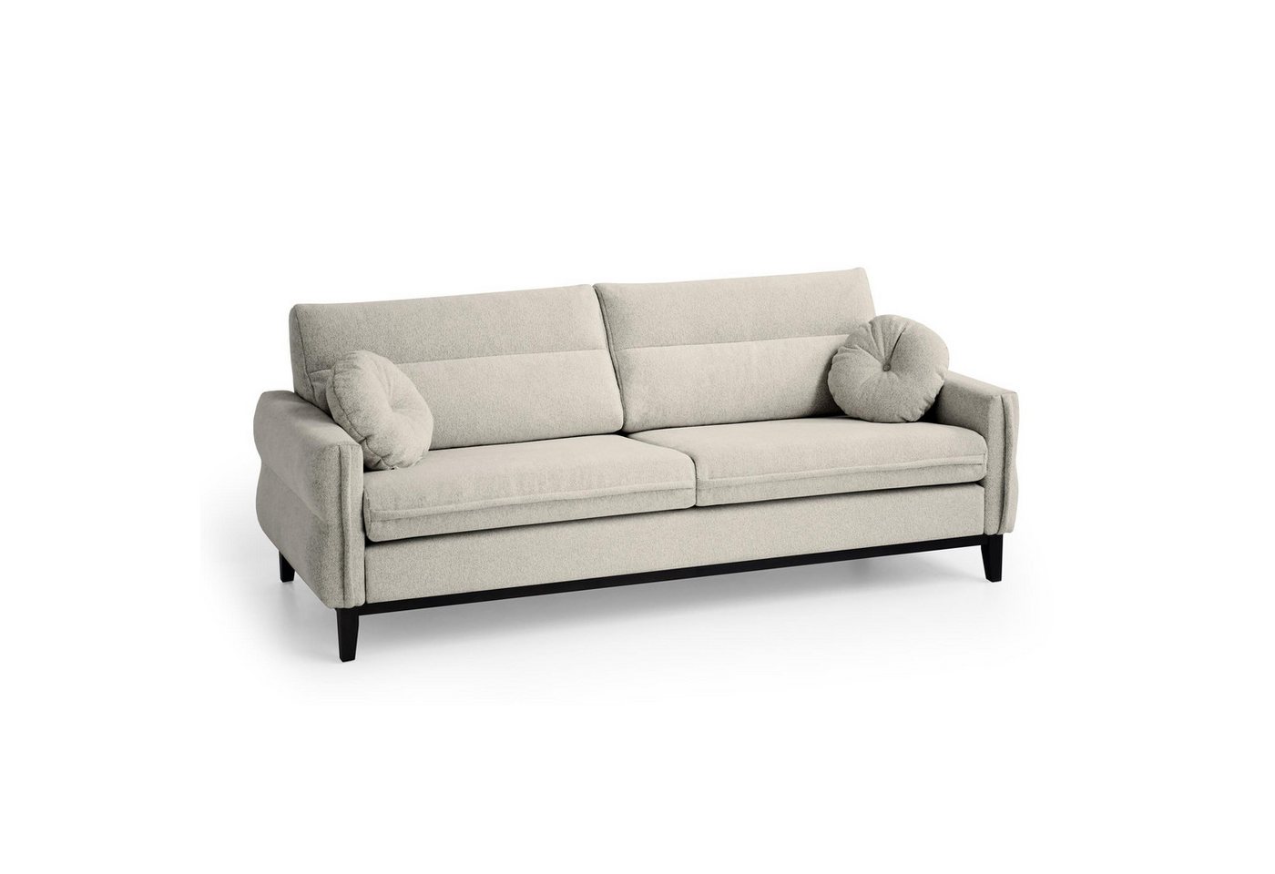 Beautysofa Polstergarnitur BELWEDER, (Velours oder Bouclé-Stoff, hoher Komfort, zeitloses Design), Sitzgruppe 3-Sitzer, 2-Sitzer & Sessel – Bild 5 von 5