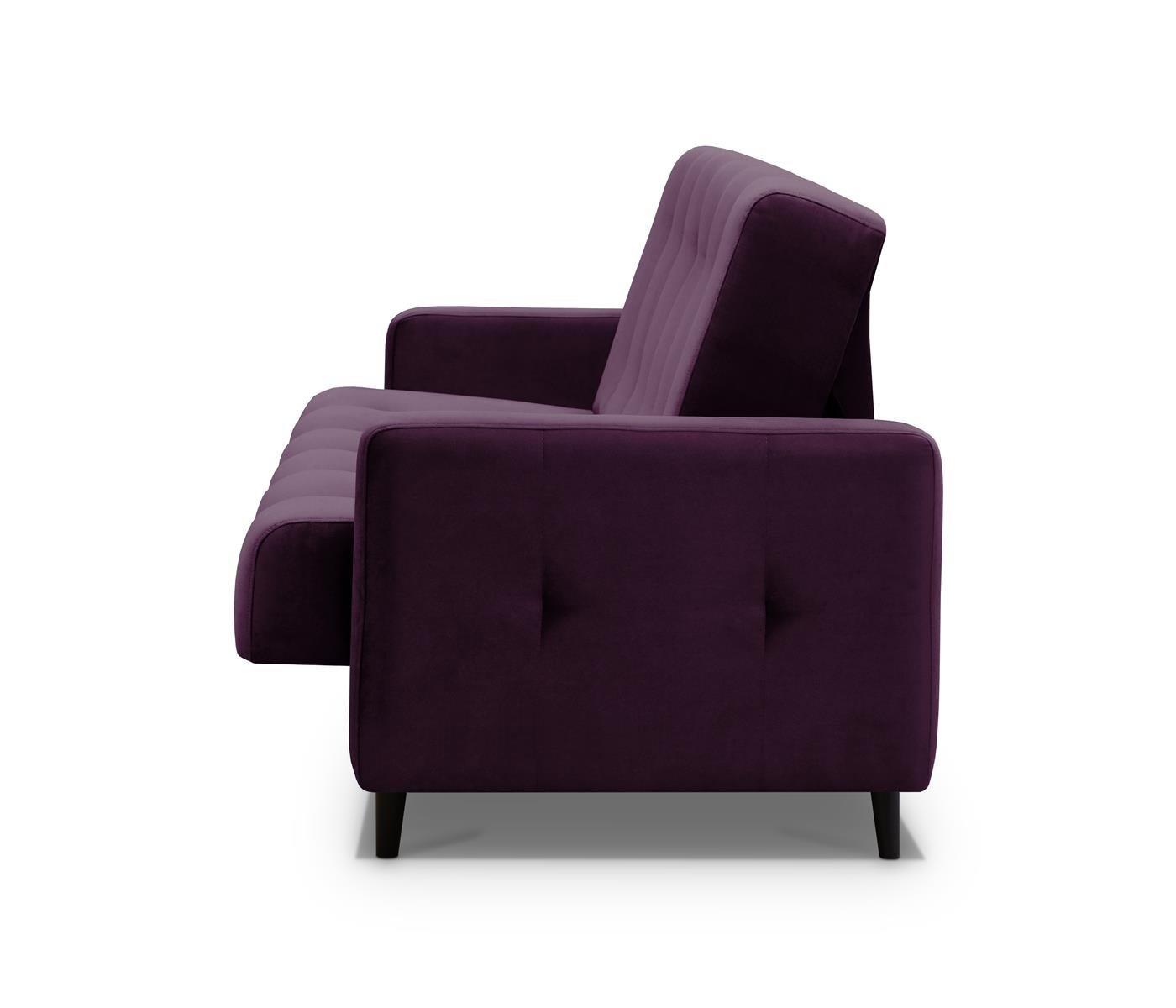 Beautysofa Schlafsofa Nancy BIS mit Schlaffunktion und Bettkasten, Bettfunktion – Bild 5 von 5