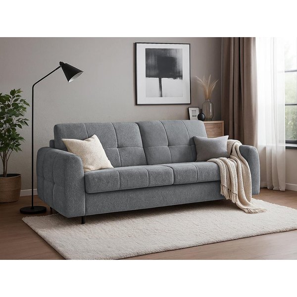 Beautysofa Schlafsofa Pireus modernes Sofa mit italienischem Klappmechanismus und Matratze, in 3 Größen & 6 Farben, Bettkasten und Schlaffunktion