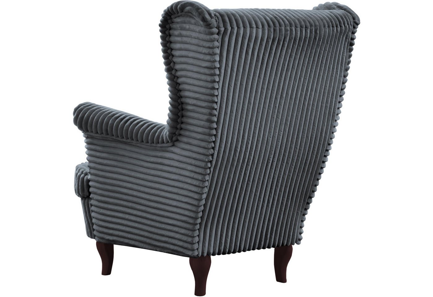 Beautysofa Sessel Moderner, bequemer, weicher, eleganter Sessel FELIX (Holzbeine, Farbe: Buche, Weiß oder Wenge – Ihre Wahl, Breite: 84 cm), Stoff Cord – Bild 3 von 5