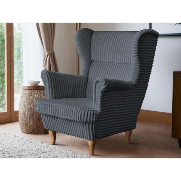 Beautysofa Sessel Moderner, bequemer, weicher, eleganter Sessel FELIX (Holzbeine, Farbe: Buche, Weiß oder Wenge – Ihre Wahl, Breite: 84 cm), Stoff Cord