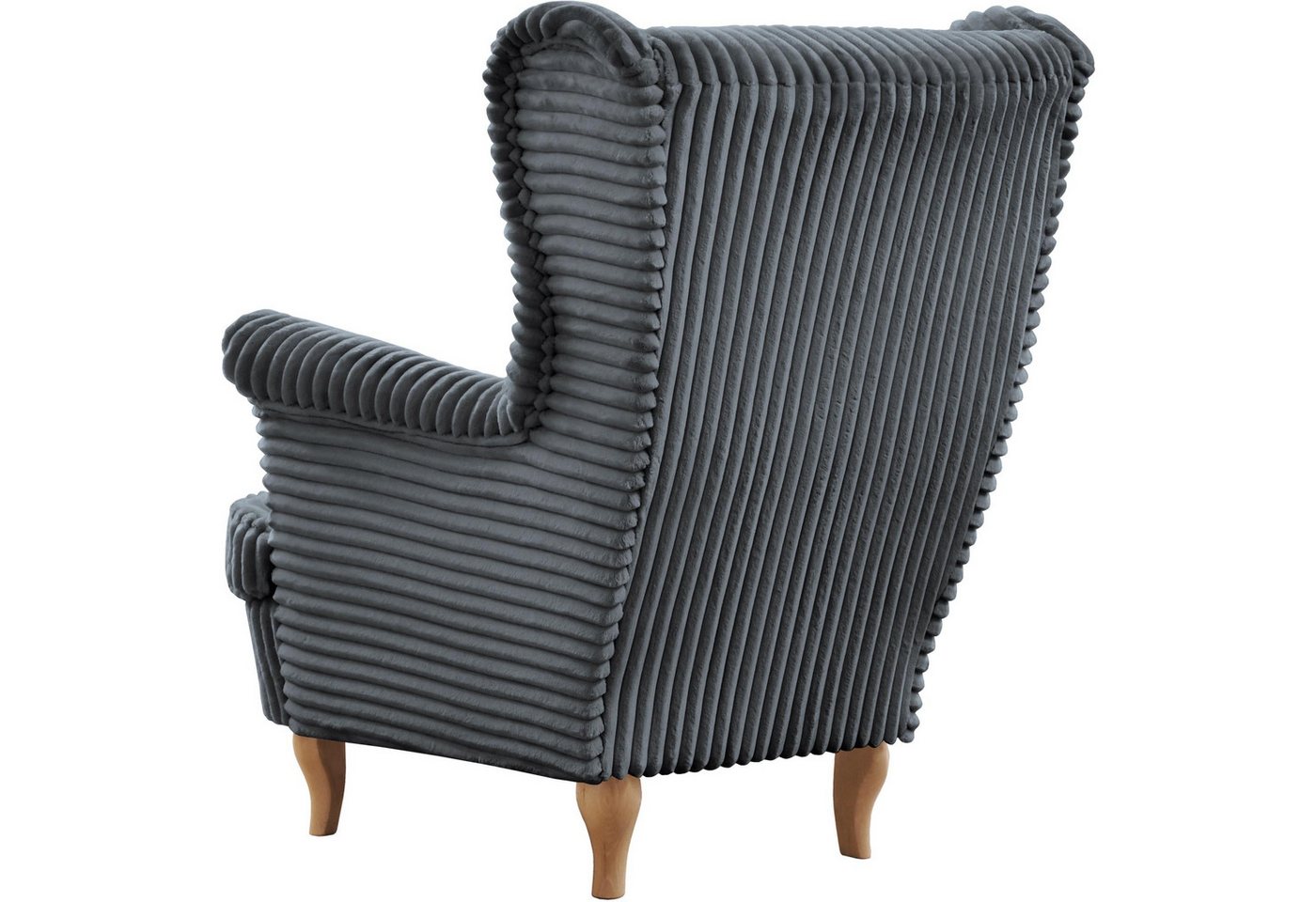 Beautysofa Sessel Moderner, bequemer, weicher, eleganter Sessel FELIX (Holzbeine, Farbe: Buche, Weiß oder Wenge – Ihre Wahl, Breite: 84 cm), Stoff Cord – Bild 4 von 5