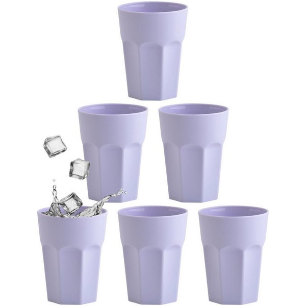 Engelland Becher ENGELLAND 6 x Kunststoffbecher 0,25 Flieder, 6-tlg., Kunststoff, spülmaschinengeeignet, bruchfest, wiederverwendbar, 250 ml, 0,25 Liter