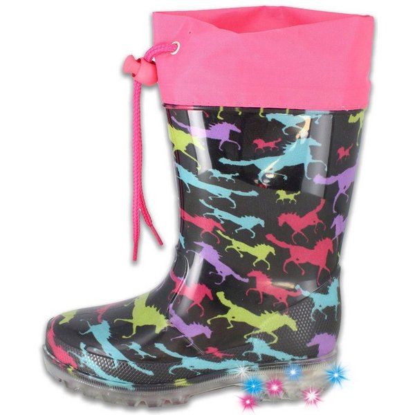 Beck Blinking Horses Gummistiefel wasserdicht, schmale Passform