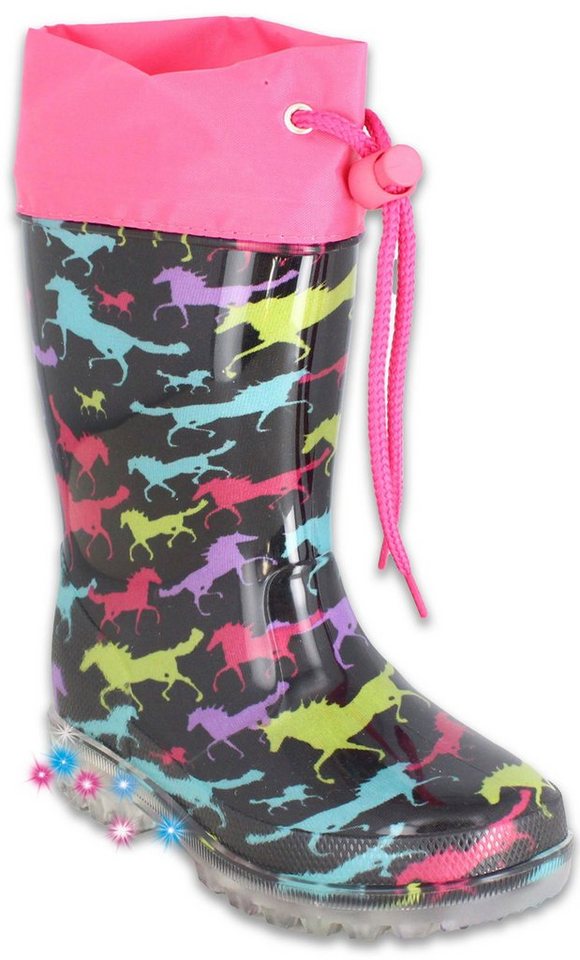 Beck Blinking Horses Gummistiefel wasserdicht, schmale Passform – Bild 2 von 5