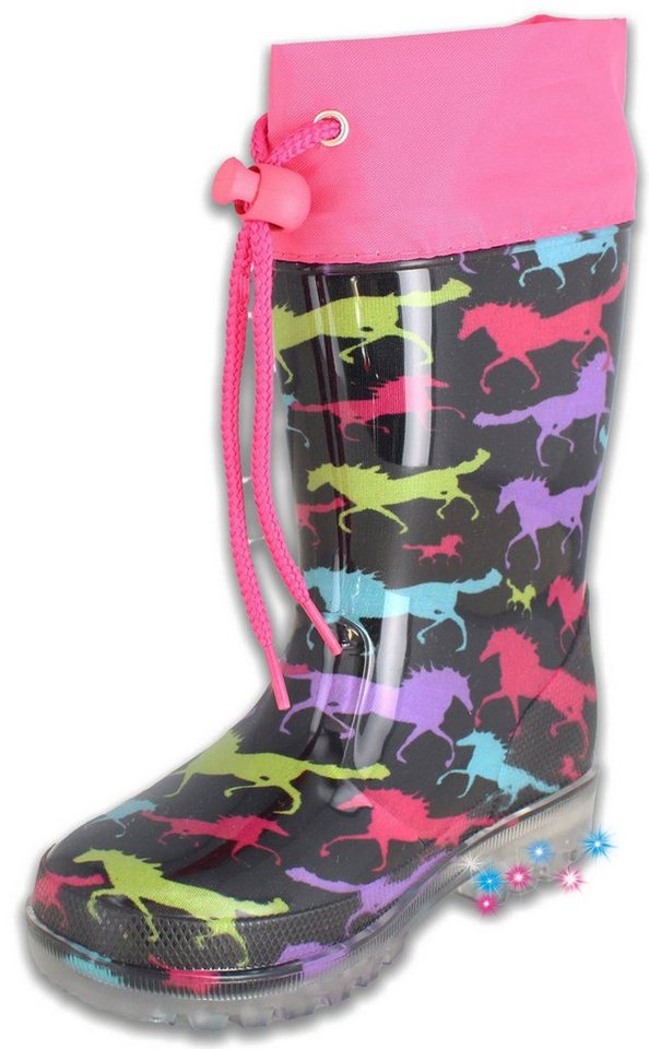 Beck Blinking Horses Gummistiefel wasserdicht, schmale Passform – Bild 3 von 5