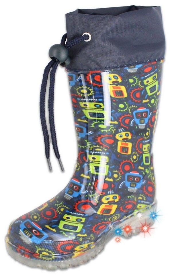 Beck Blinking Robots Gummistiefel wasserdicht, schmale Passform – Bild 3 von 5