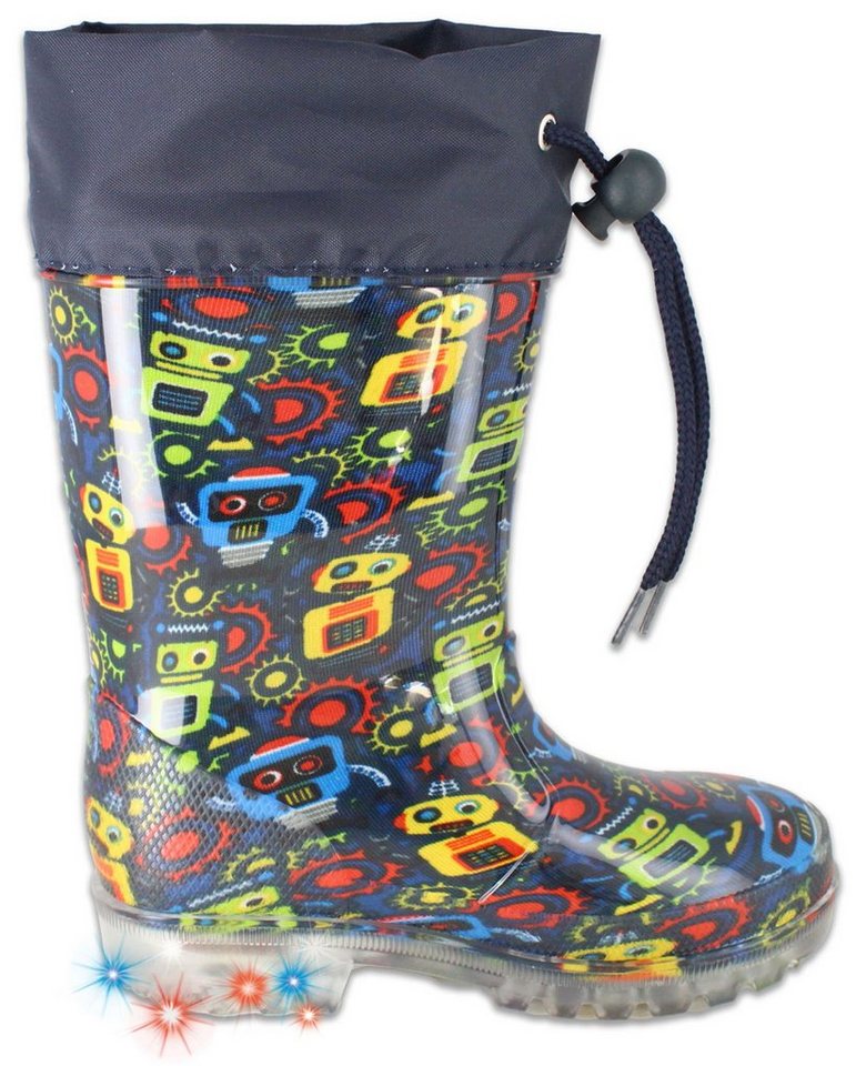Beck Blinking Robots Gummistiefel wasserdicht, schmale Passform – Bild 4 von 5