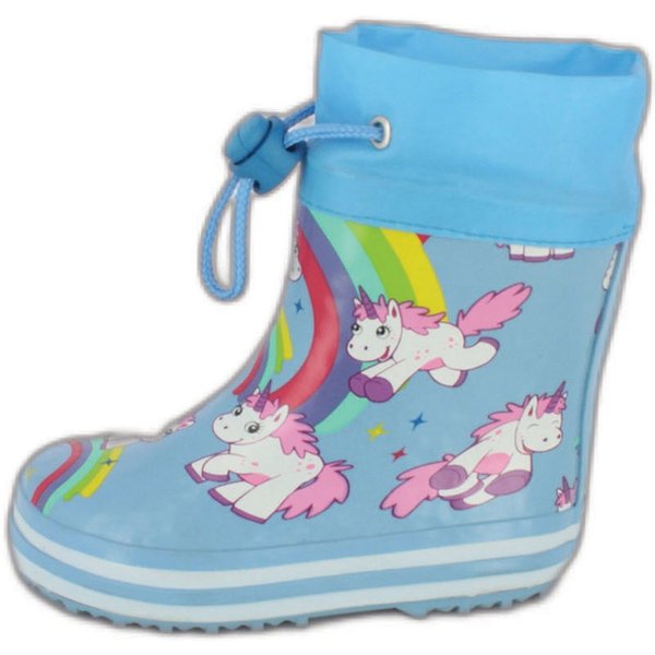 Beck Kleinkinder Gummistiefel Rainbow mit Warmfutter Gummistiefel (für warme Füße bei Nässe und Kälte) leichte flexible Sohle