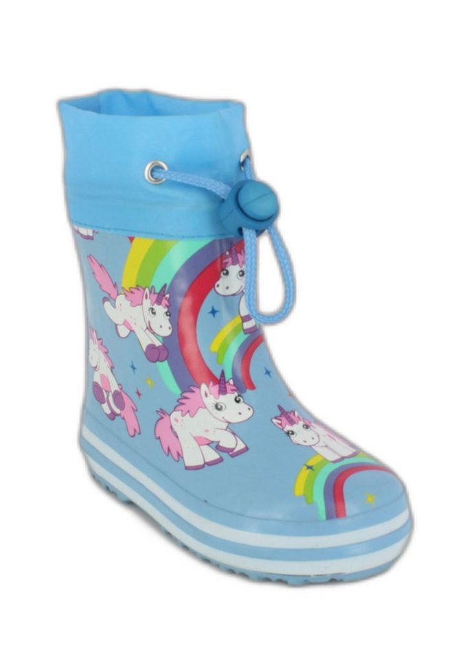 Beck Kleinkinder Gummistiefel Rainbow mit Warmfutter Gummistiefel (für warme Füße bei Nässe und Kälte) leichte flexible Sohle – Bild 3 von 5