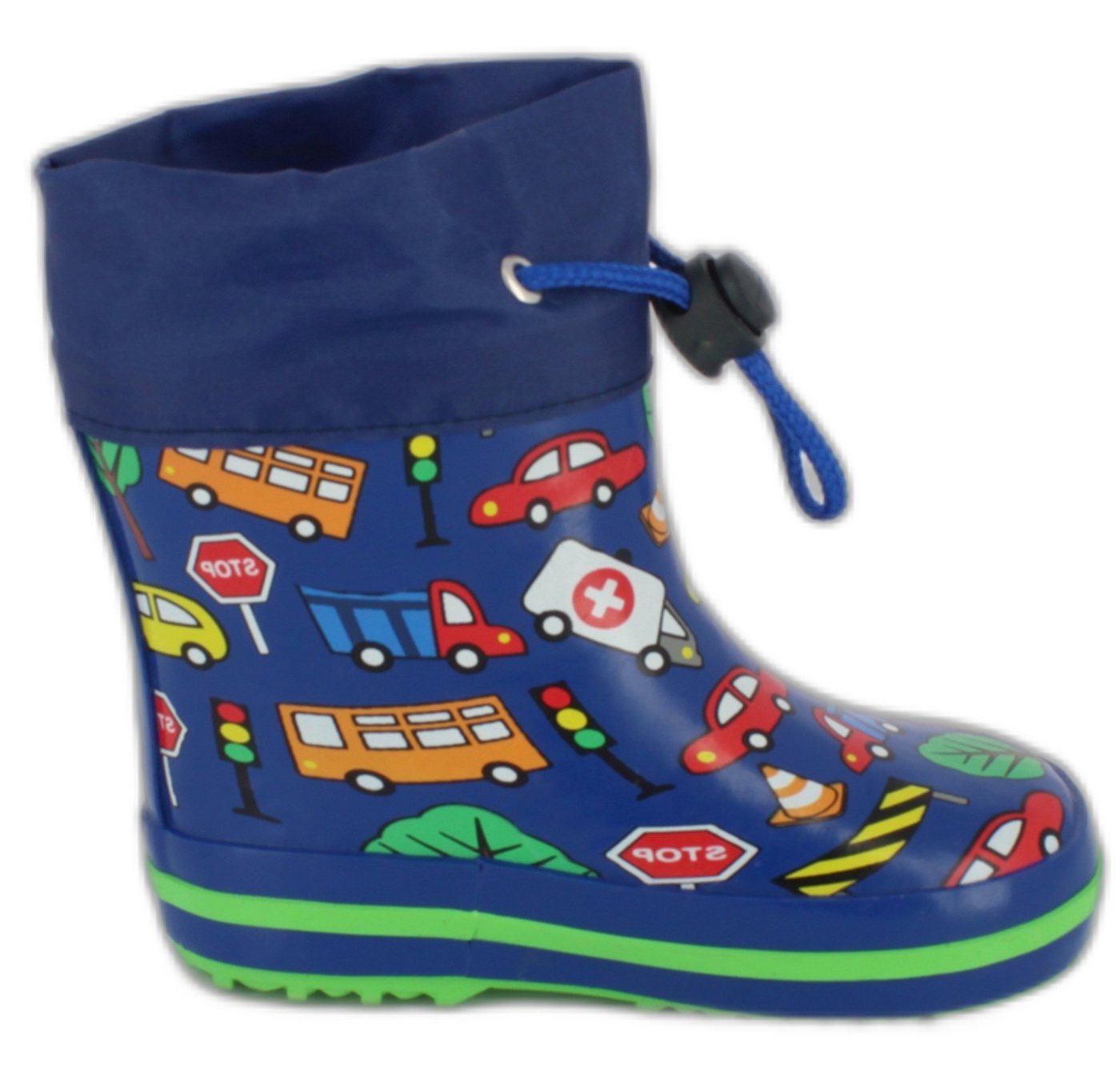 Beck Kleinkinder Gummistiefel Traffic mit Warmfutter Gummistiefel (für Jungs, für warme Füße bei Nässe und Kälte) wasserdicht, aus Naturkautschuk, leichte flexi – Bild 2 von 5