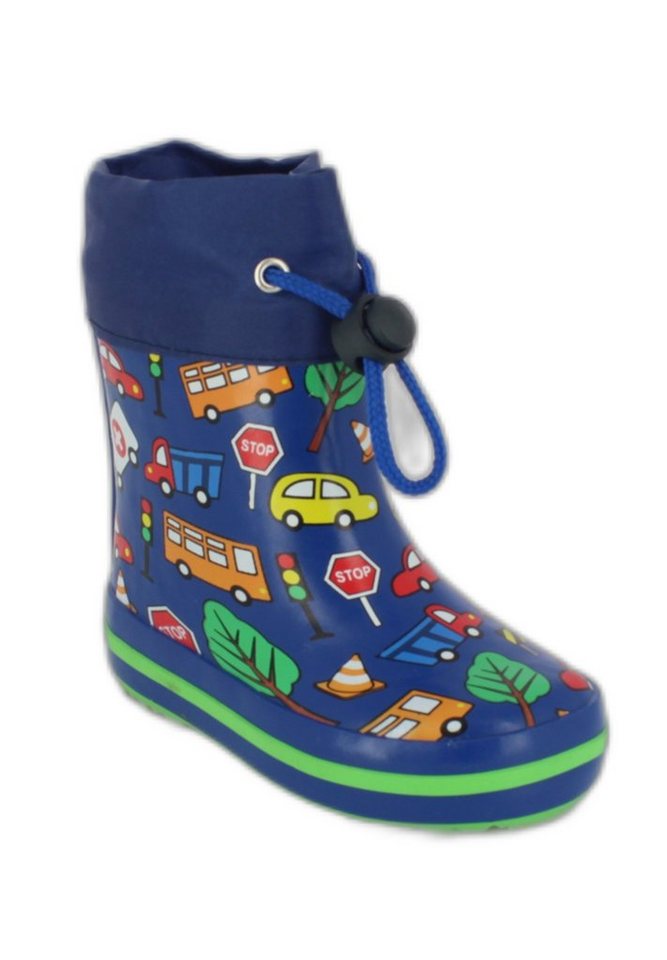 Beck Kleinkinder Gummistiefel Traffic mit Warmfutter Gummistiefel (für Jungs, für warme Füße bei Nässe und Kälte) wasserdicht, aus Naturkautschuk, leichte flexi – Bild 3 von 5