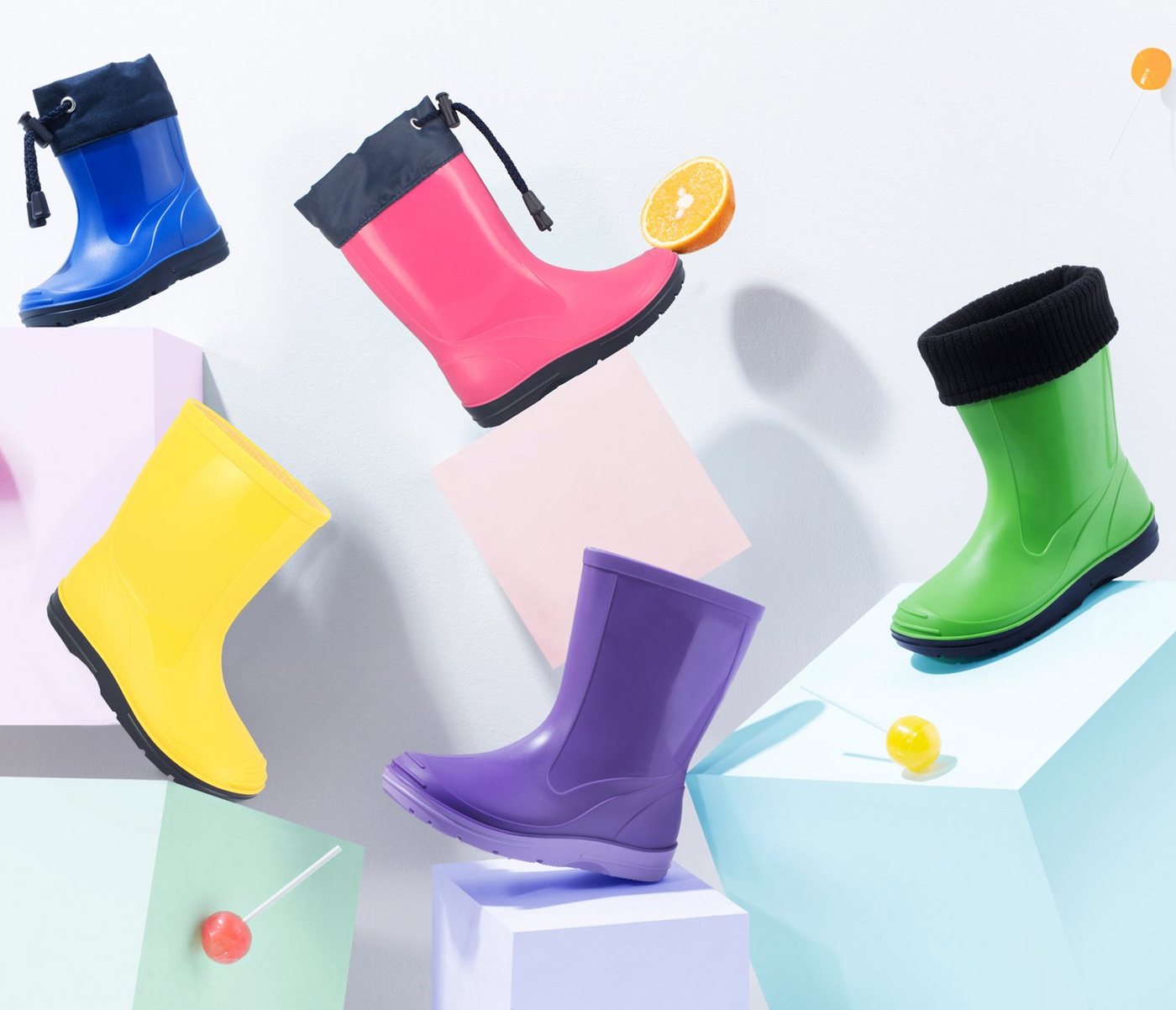 Beck Regenstiefel Basic Gummistiefel (für Mädchen und Jungen, in vielen Farben und Größen verfügbar) schmaler Schlupf-Stiefel, herausnehmbare Innensohle – Bild 2 von 5