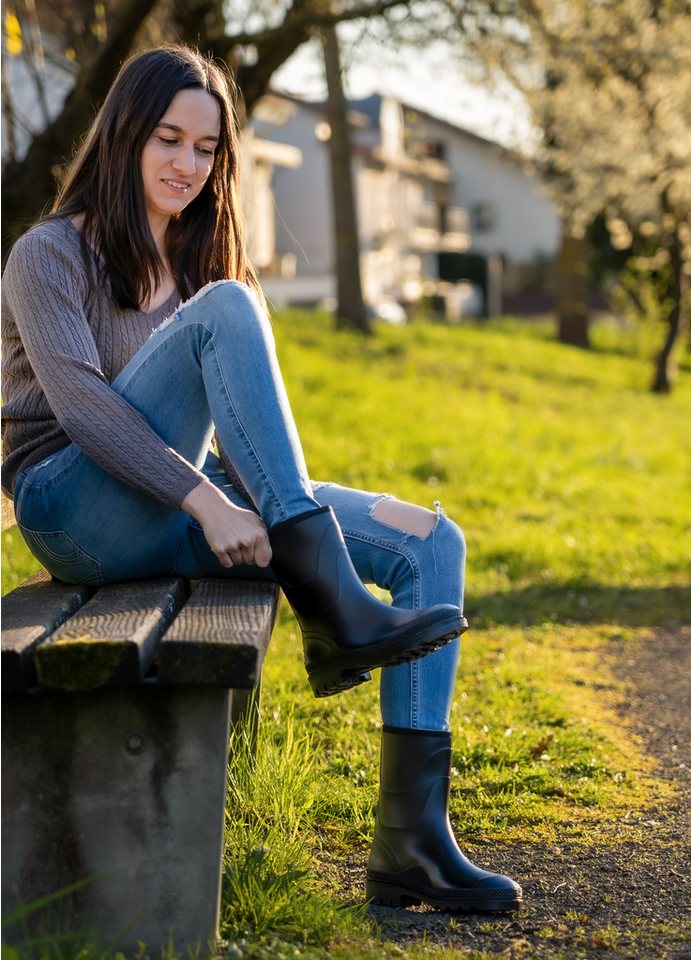Beck Regenstiefel Basic Gummistiefel (Kurzschaft-Stiefel, für trockene Füße bei Regen und Matschwetter) wasserdicht, robust, strapazierfähig – Bild 3 von 5
