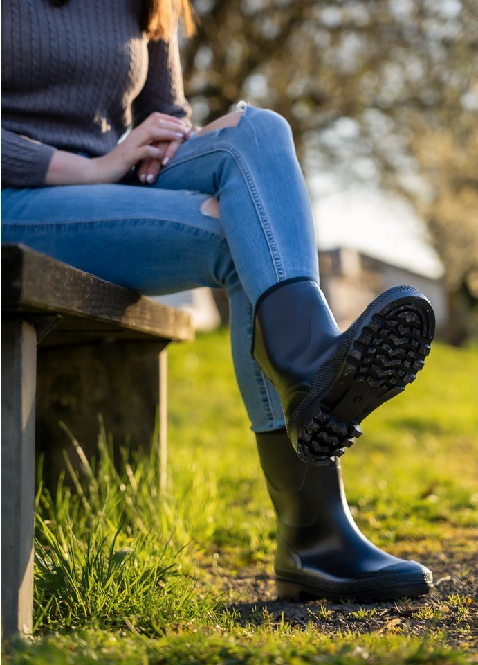 Beck Regenstiefel Basic Gummistiefel (Kurzschaft-Stiefel, für trockene Füße bei Regen und Matschwetter) wasserdicht, robust, strapazierfähig – Bild 4 von 5