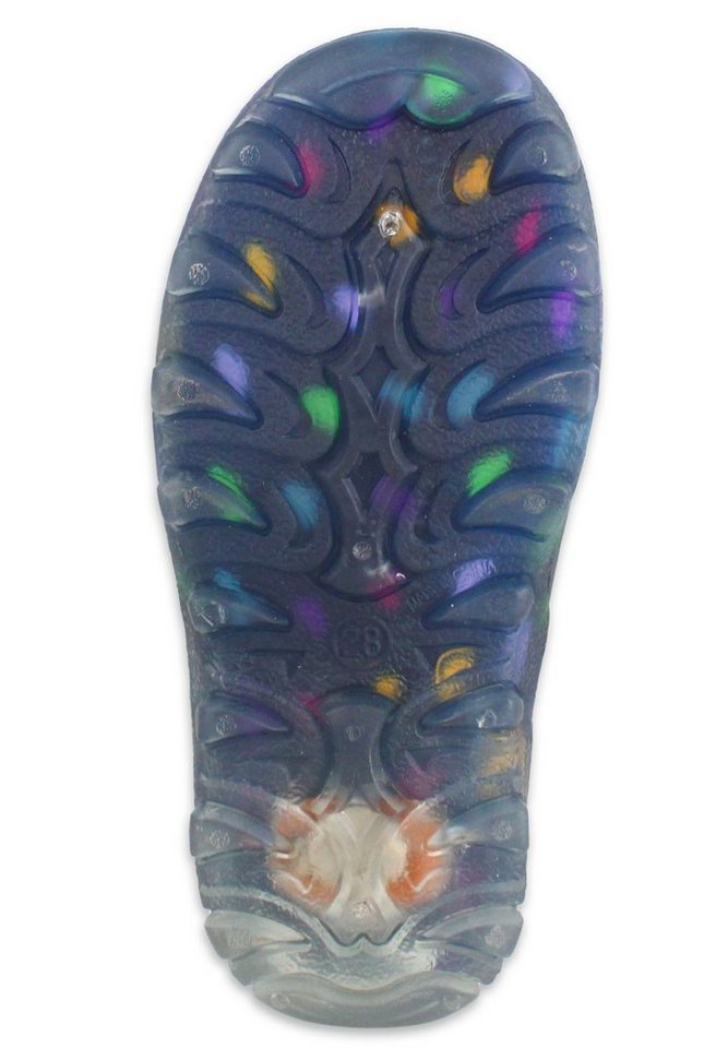 Beck Regenstiefel Blinking Hearts mit Warmfutter Gummistiefel (für Mädchen, kuscheliges Warmfutter, für warme Füße bei Nässe und Kälte) wasserdicht, Blinksohlen – Bild 5 von 5