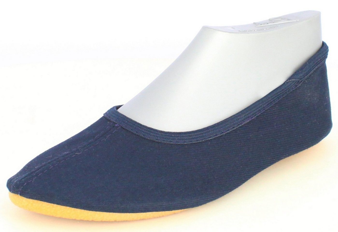 Beck Schläppchen aus Baumwolle, Gummisohle Gymnastikschuh (rutschfest) Handmade in Erlenbach – Bild 2 von 5