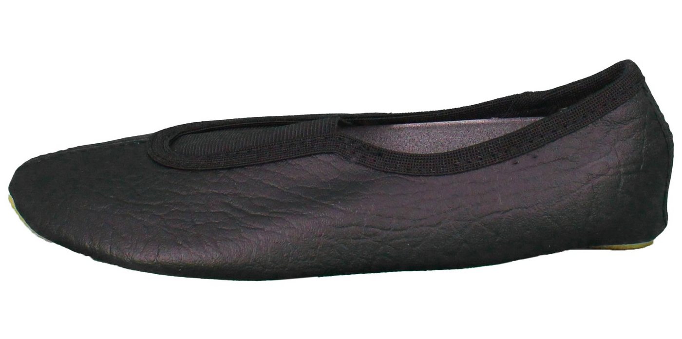 Beck Schläppchen aus Kunstleder mit Ristgummi, Gummisohle Gymnastikschuh (sehr robuste Materialien, für Sport, Kita oder als Hausschuhe geeignet) rutschfeste La – Bild 3 von 5