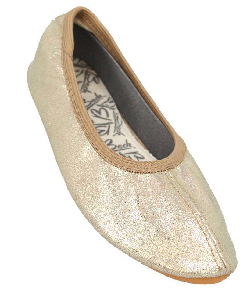 Beck Schläppchen Basic Glitzer Gymnastikschuh (bis Gr. 42 erhältlich, für Sport und Zuhause) mit rutschfester Gummi-Laufsohle – Bild 2 von 5