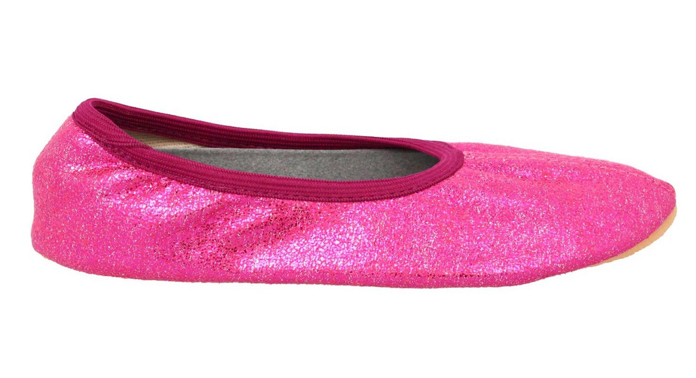 Beck Schläppchen Basic Glitzer Gymnastikschuh (bis Gr. 42 erhältlich, für Sport und Zuhause) mit rutschfester Gummi-Laufsohle – Bild 4 von 5
