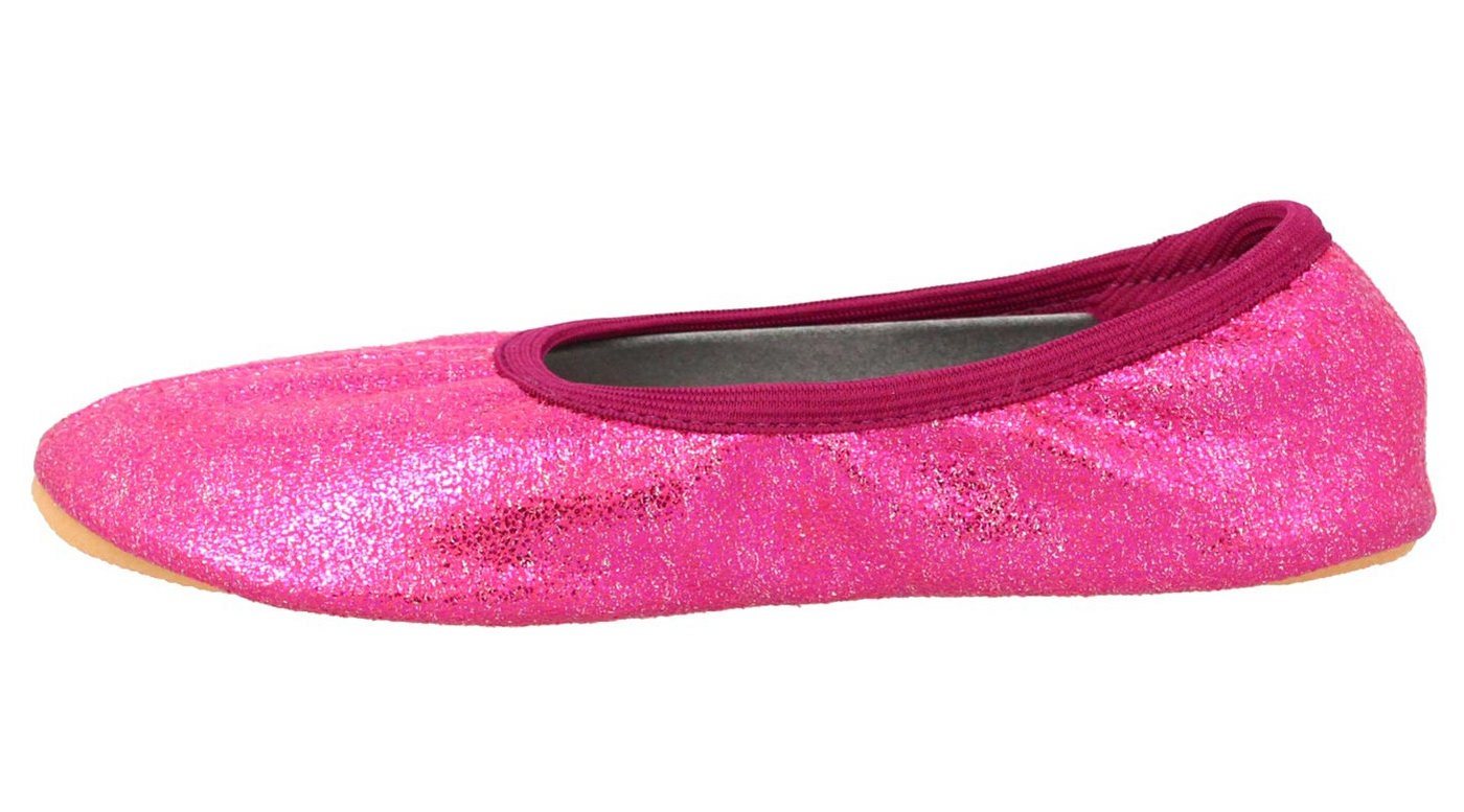 Beck Schläppchen Basic Glitzer Gymnastikschuh (bis Gr. 42 erhältlich, für Sport und Zuhause) mit rutschfester Gummi-Laufsohle – Bild 5 von 5