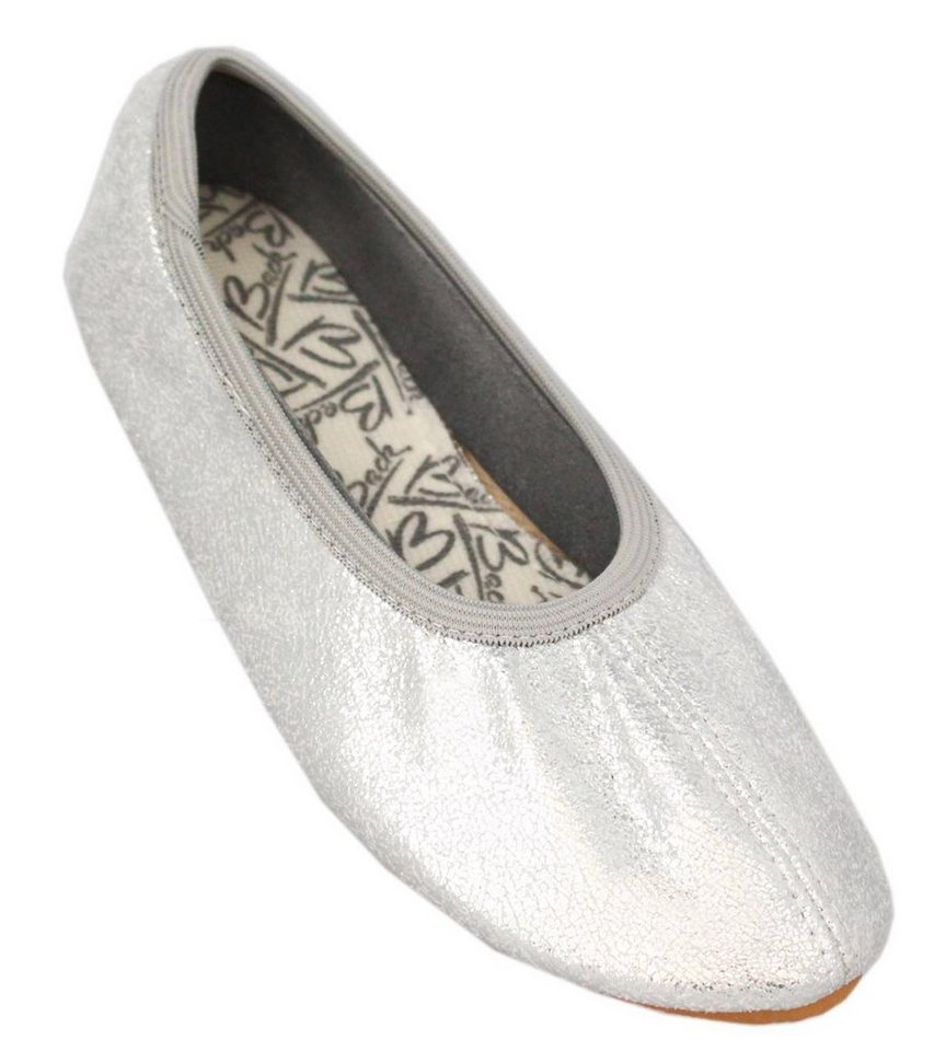 Beck Schläppchen Basic Glitzer Gymnastikschuh (bis Gr. 42 erhältlich, für Sport und Zuhause) mit rutschfester Gummi-Laufsohle – Bild 2 von 5