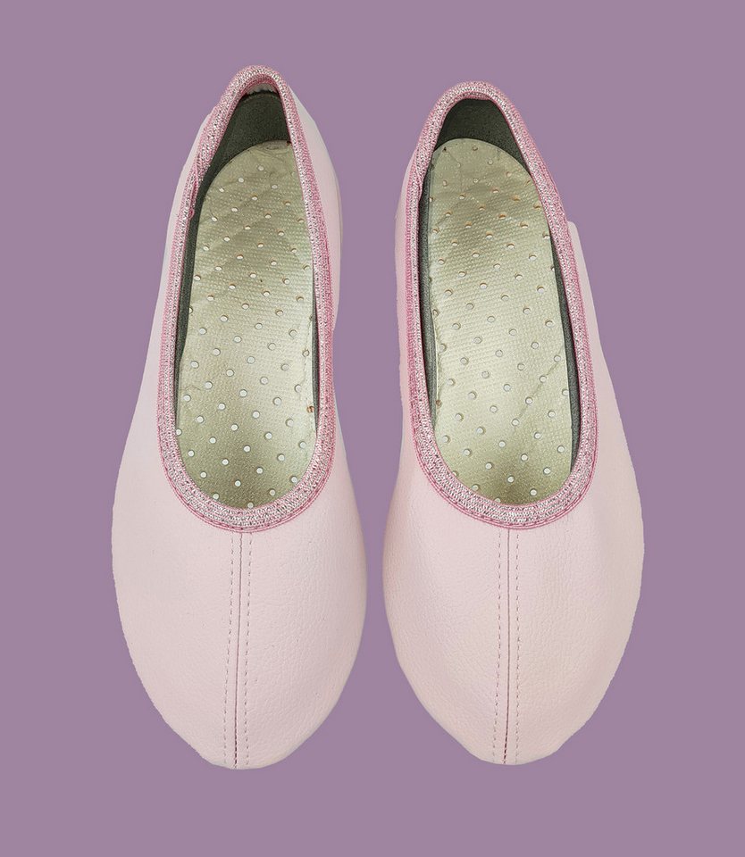 Beck Schläppchen Chance aus veganem Leder, perforierte Gummisohle Gymnastikschuh Sehr robust - perforierte Laufsohle – Bild 2 von 5