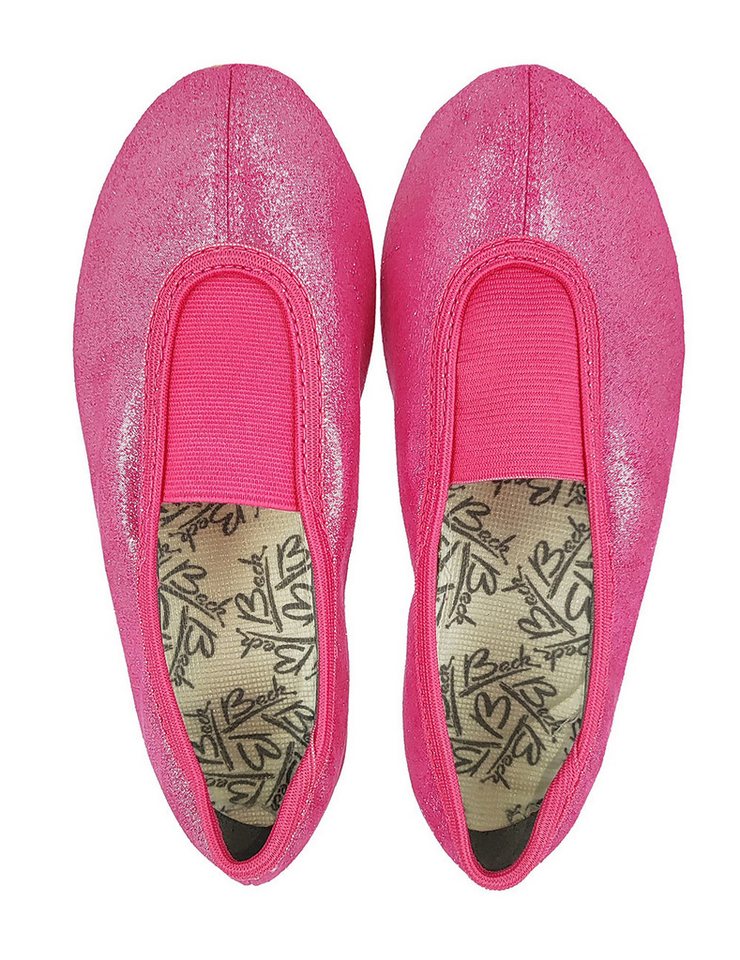 Beck Schläppchen Chic mit Ristgummi, Glanzsatin Gymnastikschuh Mit Ristgummi – Bild 4 von 5